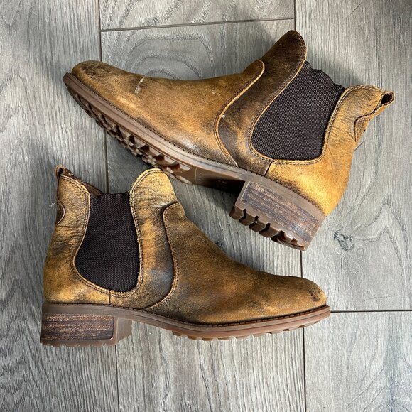 UGG Bonham Chelsea boots size US 8 Brown Distressed Leather EU 39 - Picture 2 of 7